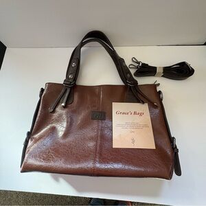 Grace’s Bags vegan leather purse/tote.